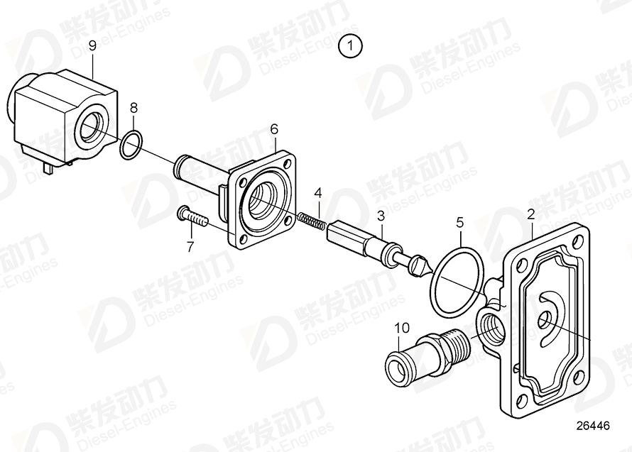 VOLVO By-pass valve 21750354 Drawing